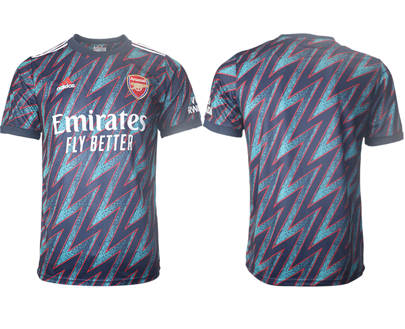 Cheap Men 2021-2022 Club Arsenal Second away aaa version blue blank Soccer Jersey